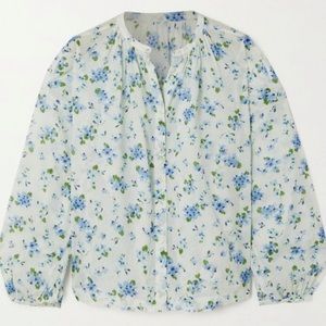 NWT Doen The Jane Blouse in Blue Primrose Floral Size Medium